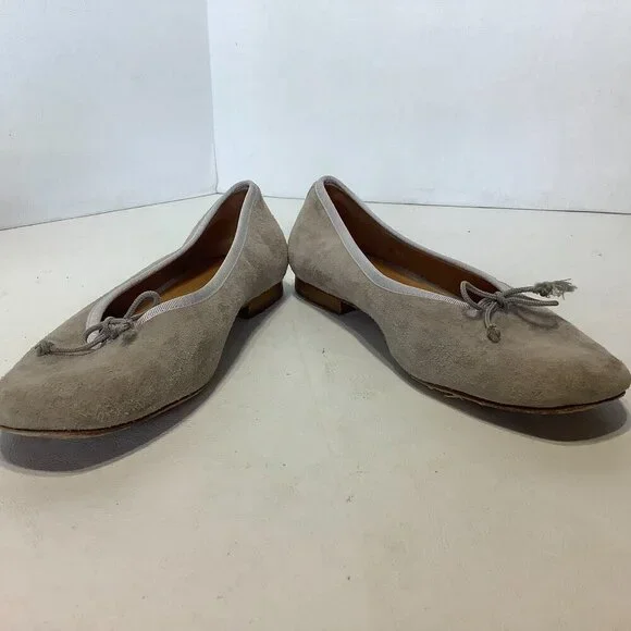 Katharine Page Suede Ballet Flats Shoes Tan Sz 38.5 Made Portugal - Picture 6 of 15